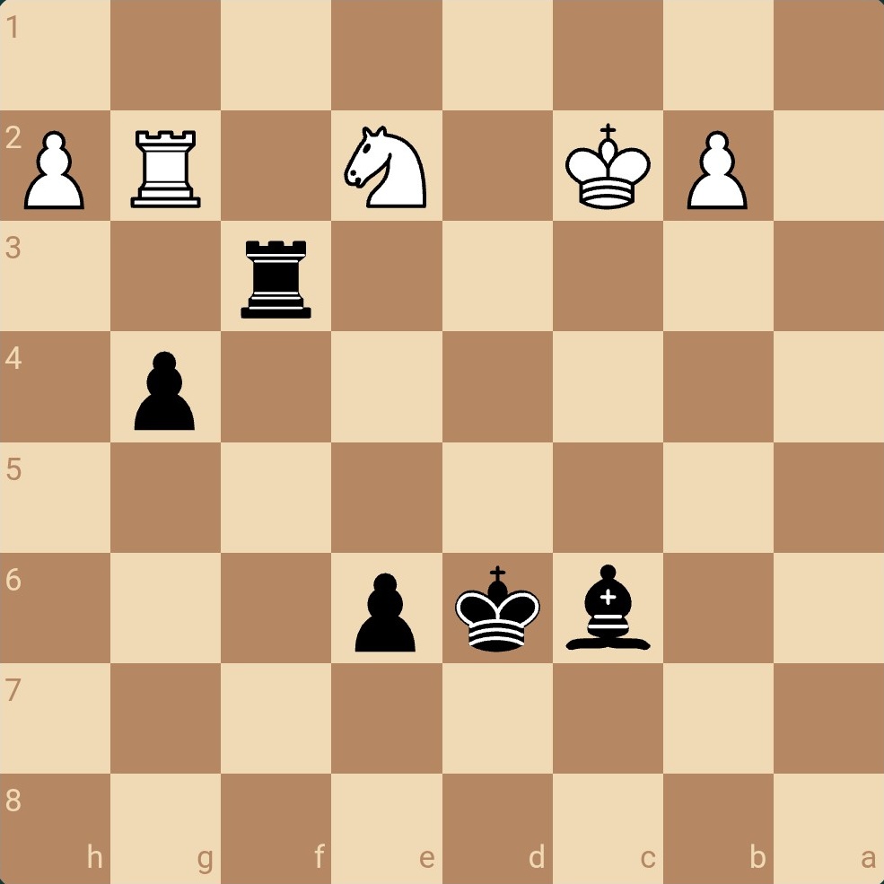 Chess puzzle position from October 18, 2026 rated 1971: Black to play with bishop on c6 and rook on f3