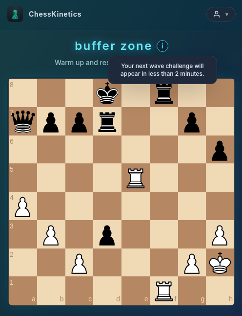A single warm-up puzzle in a low-stress interface phase